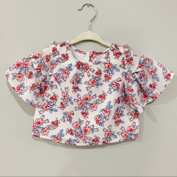 ❌SOLD❌ Janie and Jack Floral Ruffle Top - Picture 2 of 6